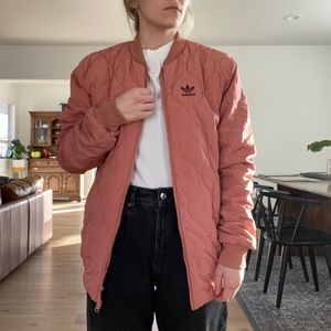 Adidas Rose Gold Quilted Jacket